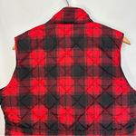 st. john's bay  Quilted Puffer Vest Jacket Womens Plus XXL Full Zip Red‎ Plaid Photo 5