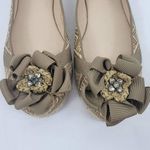 Vera Wang NEW  Lavender Eri Basketweave Flats Leather Beige Size  9.5 Photo 2