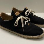 Olukai Kaula Pa‘a Lī Shoes Canvas Lace-Up Espadrilles Sneaker Slip Ons Black Photo 2