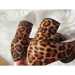 Ann Taylor  loafers animal print size 8 chunky heel real fur Photo 4