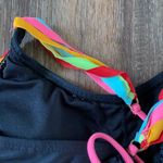 SO  Multicolor Strappy Ribbon Back Bikini Top Size Medium Photo 5