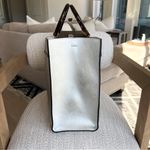 Fendi NWOT Medium Sunshine Metallic Leather Shopper Tote in Silver Photo 5
