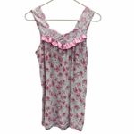 Lati Fashion Intimates Cotton Pink Floral Sleep Top Womens Small White Photo 5