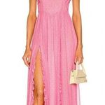 Love Shack Fancy Junia Maxi Dress | Hot Pink Cherry | NEW | 2 Photo 0