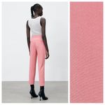 ZARA NEW Salmon Pink Viscose Blend Cropped Pants Size 6 Photo 5