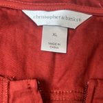 Christopher & Banks Rust Cotton Utility Zip Jacket Women's XL Photo 5