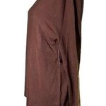 Modcloth Womens Button Detail Pullover Tunic Sweater High Low Brown Medium Photo 1