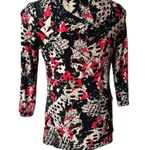 Laura Ashley  3/4 Sleeve Henley Snap Button Top, Sz S Photo 1