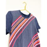 Tory Burch  Kayla Asymmetric Striped Linen Shirt Medium Silk Preppy Quiet Luxury Photo 8