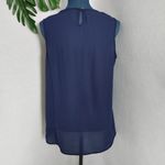 Xhilaration  Crochet Top Navy Sleeveless Blouse Photo 4