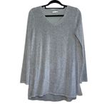 J.Jill Pure Gray Velour V-neck Oversized Sweater Small Tall Photo 0