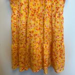 Marie Oliver  Yellow Ditsy Floral Sailor Ruffle Tiered Mini Sun Dress Bold Medium Photo 8