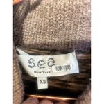 SEA NEW YORK Brown 100% Wool Fair Isle Knit Long Sleeve Sweater Finja sz XS Photo 6