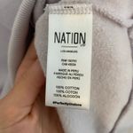 Nation Ltd  Daryl Puff Sleeve Sweatshirt Womens Size Large 100% Cotton Lavender Photo 4