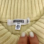 Missguided cream quarter‎ zip long sleeve sweater knit midi dress size 4 tall Photo 2