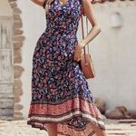 PRETTYGARDEN NWT  Maxi Floral Cap Sleeve Boho High Low Flowy XL Wedding Guest Photo 3