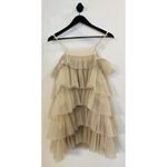 Anthropologie MAEVE by  Tiered Tulle Mini Dress in Taupe Size Small Photo 6