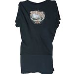 Harley Davidson Womens M San Diego Little Italy Dealership Tee Black V-Neck Moto Photo 1