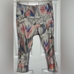 RBX Leggings Floral Printed Cropped Womens Abstract Yoga Work Out Pants Sz Large Pink Photo 5
