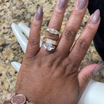 Stacked Crystal Gold Adjustable Ring Photo 10