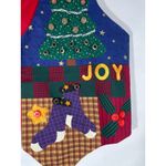 VTG Handmade Womens Christmas Vest Santa Snowman Tree Appliques Holiday Fun Sz L Blue Size L Photo 4