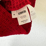 Reformation  Red Jacinta Linen Blend Bodycon‎ Smocked Mini Dress Medium Photo 6