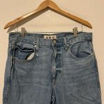 AMO Relaxed Fit Distressed Jeans Women's Size 29 Luxury Denim Streetwear Raw Hem Photo 4