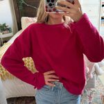 Loft Pink Sherpa Crew Neck Photo 1