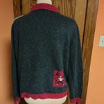 Vtg Y2K snowflake winter zip down cardigan Size L Photo 6