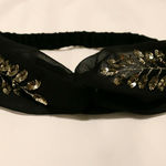 Black Embellished Head band Gold Vine Size One Size Photo 2