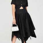 Bibhu Mohapatra Collective Cutout Fringe Dress Women's Plus 14 Black RTR Photo 0