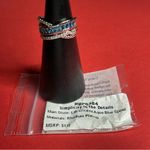 Bomb Party RBP6384 “Simplicity in the Details” Spinel on Rhodium Size 7 Ring NWT Blue Photo 3