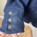 Anthropologie Elevenses Wool Blend Navy Jacket Blazer with Fun Details Size 14 Photo 3