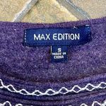 Max edition  Purple Shark Bite Long Sleeve Embellished Neck Small Photo 6