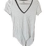 Sonoma Short Sleeve Striped V-Neck Bodysuit Sz M Photo 0