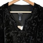 Maggie Barnes Womens Velvet Burnout Tunic Top Sz 1X Cocktail Loose Whimsigoth Photo 2