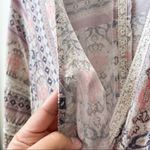 l*space L* Boho Bell Sleeve Romper Purple Pink Beige Medium Photo 6