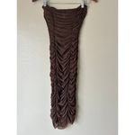 Urban Outfitters  Brown Mia Sheer Ruched Strapless Dress Size XS Photo 1