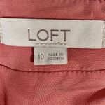 Loft Women's Pink Faux Suede Mini Skirt Size 10 Tie Front Casual Photo 6