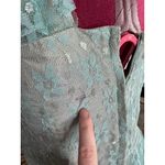 formal dress prom 1950s floral princess tulle aqua blue Green Photo 6