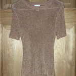 H&M  women’s gold Metallic Knit Top size‎ S Photo 0