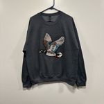 Duck hunting Gray Sweater with sequin mallard Duck Design! Size large! Photo 4