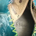 CORKYS POPPY TURQUOISE HAND PAINTED LEATHER SANDALS SIZe 9.5 Blue Photo 3