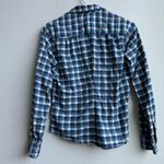 Frank & Eileen  Barry Tailored Button Up 100% Cotton Shirt Size XS Blue Check Photo 5