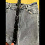 Blue B Light Wash Distressed Rhinestone Embellished Wide Leg Preppy Y2K Jean Size M Photo 6