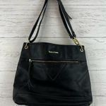 Franco Sarto Black Faux Leather Convertible Shoulder Bag Photo 0