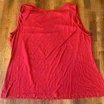 Charter Club  Top 1X Sparkling Red Sleeveless Cowl Neck Drape Blouse Photo 4