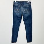 7 For All Mankind [] Gwenevere Dark Wash Mid Rise Ripped Knee Skinny Jeans Sz 29 Photo 1