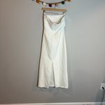 ZARA  white strapless cinched midi dress Photo 3