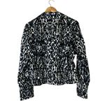Live a Little LAL  Leopard Print Jacket Womens M Black Stretch Western Cowgirl Photo 4